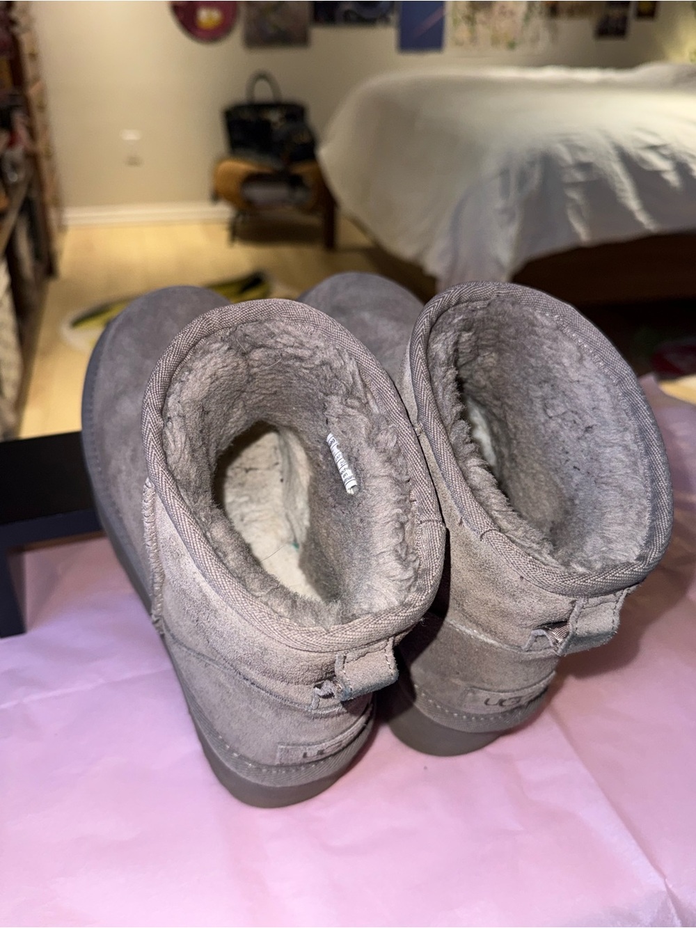 UGG Classic Ultra Mini Platform Boots Grey – Size 8 - Picture 11 of 14